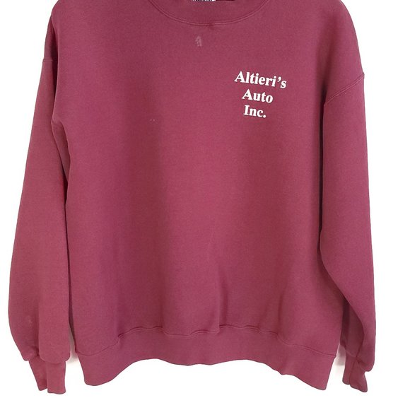 Vtg Altieri's Auto Inc Graphic Sweatshirt Men's XL? Maroon Lee Pullover - Picture 2 of 14